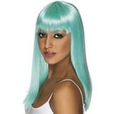 Damer - Turkos Peruker Smiffys Glamourama Wig Neon Aqua