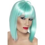 Damer - Turkos Peruker Smiffys Glam Wig Neon Aqua