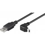 Goobay En kontakt - Svarta - USB-kabel Kablar Goobay USB A - USB Mini-B 5-pin (angled) 2.0 1.8m