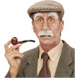 Grå - Herrar Tillbehör Widmann Old Man Grey Stick on Fake Moustache & Eyebrows