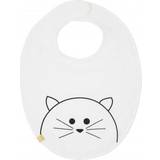 Tyg - Vita Nappar & Bitleksaker Lässig Bib Waterproof Medium Little Chums Cat