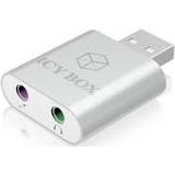 ICY BOX USB-kabel Kablar ICY BOX USB A - 2x3.5mm