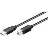 Skärmad - USB A-USB B - USB-kabel Kablar Wentronic SuperSpeed USB A-USB B 3.0 0.2m
