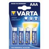 Batterier - Engångsbatterier Batterier & Laddbart Varta High Energy AAA 4-pack