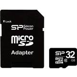 Silicon Power 32 GB Minneskort Silicon Power MicroSDHC Class 10 32GB +Adapter