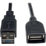 Tripp Lite USB A-USB B - USB-kabel Kablar Tripp Lite Reversible USB A-USB A M-F 2.0 0.3m