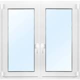 PVC-U - Svart Sidohängda fönster Drumdial M18 PVC-U Sidohängt fönster 2-glasfönster 110x130cm