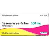 Receptfria läkemedel Tranexamsyra Orifarm 500mg 20 st Tablett