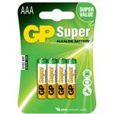 GP Batteries Alkalisk - Batterier - Klockbatterier Batterier & Laddbart GP Batteries AAA Super Alkaline Compatible 4-pack