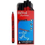 Berol Colour Broad FIbre Tipped Pens 12-pack