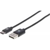 USB A-USB C - USB-kabel Kablar Manhattan Hi-Speed USB A-USB C 2.0 3m