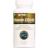 D-vitaminer Vitaminer & Mineraler Better You Vitamin D3+K2 60 st