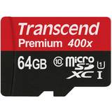 Transcend SDXC Minneskort & USB-minnen Transcend MicroSDXC UHS-I 64GB