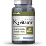 D-vitaminer - Kapslar Fettsyror Elexir Pharma K2+D3 200mg 60 st