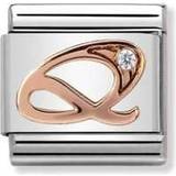 Nomination Composable Classic Link Letter Q Charm - Silver/Rose Gold/White