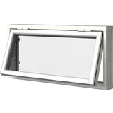 Brun Överkantshängda Elitfönster Retro Aluminium Överkantshängt 3-glasfönster 58x38cm