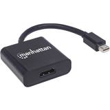 HDMI-kablar - Hane - Hona - Nickel Manhattan Active HDMI-DisplayPort Mini M-F