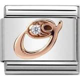 Nomination Composable Classic Link Letter O Charm - Silver/Rose Gold/White