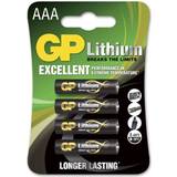 Kamerabatterier Batterier & Laddbart GP Batteries Lithium AAA 4-pack