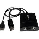 DVI - Kabeladaptrar Kablar StarTech DisplayPort/USB A - DVI-D M-F Adapter