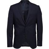 M Kavajer Selected Slim Fit Blazer - Blue/Navy Blazer