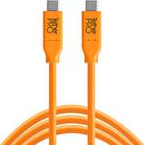 Orange - USB C-USB C - USB-kabel Kablar Tether Tools 3.2 Gen.1 USB C - USB C M-M 4.6m