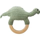 Sebra Skallror Sebra Crochet Rattle Dino on Ring