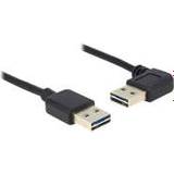 Guld - USB-kabel Kablar DeLock Easy USB A - USB A (1x angled) 2.0 1m