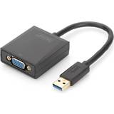 USB-USB - USB-kabel Kablar Digitus USB A-VGA 3.0 0.2m