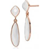 Izabel Camille Precious Large Earrings - Rose Gold/White