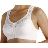 Miss Mary Cotton Lace Non-Wired Front-Closure Bra - White
