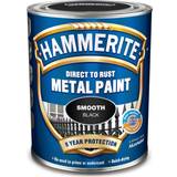 Hammarlack målarfärg Hammerite Direct to Rust Smooth Effect Metallfärg Svart 0.25L