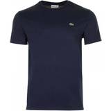 Bomull - Herr T-shirts Lacoste Men's Crew Neck Pima Cotton Jersey T-shirt - Navy Blue