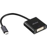 Akasa USB-kabel Kablar Akasa USB C-DVI-D M-F 0.2m
