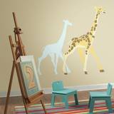 Animals - Gula Inredningsdetaljer RoomMates Väggdekor Giraffe Giant