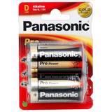 Alkalisk - D (LR20) Batterier & Laddbart Panasonic Pro Power D Compatible 2-pack
