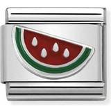 Nomination Composable Classic Link With Coloured Watermelon Charm - Silver/White/Red/Green