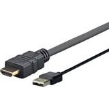 VivoLink Standard HDMI-Standard HDMI - USB-kabel Kablar VivoLink HDMI-USB A 1m