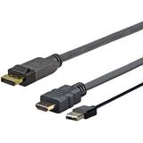 VivoLink DisplayPort-kablar - Rund VivoLink DisplayPort-HDMI USB A 1m