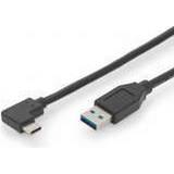 Digitus USB A-USB C - USB-kabel Kablar Digitus USB A-USB C 3.1 (Gen.2) Angled 1m