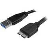 Kablar StarTech Slim USB A-USB Micro-B 3.0 1m