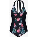10 - Öppen rygg Kläder Abecita Palm Beach Swimsuit - Black