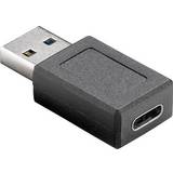 Goobay 3.0 - Svarta Kablar Goobay SuperSpeed USB A - USB C M-F Adapter