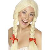 Blond Maskeradkläder Smiffys Schoolgirl/Dutch Wig Blonde
