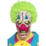 Clowner Maskerad Heltäckande masker Smiffys UV Black Light Clown Mask