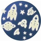Djeco Väggdekor Djeco Mission Space Glow in the Dark Ceiling Stickers