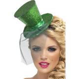 Damer - Grön Huvudbonader Smiffys Mini Top Hat Green