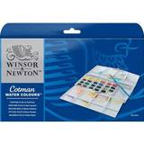 Pennor Winsor & Newton Cotman Water Colours Painting Plus 24 Half Pans