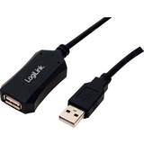 LogiLink USB A-USB A - USB-kabel Kablar LogiLink Repeater USB A - USB A M-F 2.0 5m