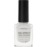 Korres Vit Nagelprodukter Korres Sweet Almond Gel Effect Nail Colour #01 Blanc White 11ml